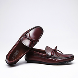 Men's Casual Leather Sailing Shoes — Breathable Design