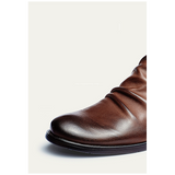 Men shoes quality military knight series badge embroidery side zip knight boots men's leather boots