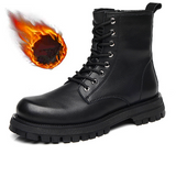 Men shoes boots men's British style winter plus velvet men's shoes Chelsea mid-top high-top leather shoes