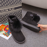 Women's Flat Snow Boots — Cotton Lined, Warm Winter