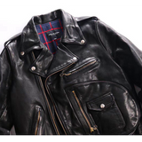 Men leather jacket motorcycle riding motorcycle clothing lapel oblique zipper belt leather jacket jacket