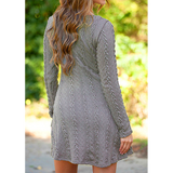 Women Causal  Short Sweater Dress Female Autumn Winter White Long Sleeve Loose knitted Sweaters Dresses