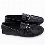 Men's Fish-Pattern Leather Business Casual Shoes