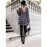 Autumn And Winter New Mid Length Suit Double Breasted Long Sleeved Women's Woolen Coats