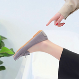 Women's Suede Bow Flat Beanie Shoes — Slip-On
