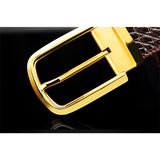 Men belt business Casual Belts Men's Pin Buckle Crocodile Bone Leather Belt Leather Belt Men's Belt