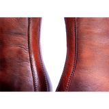 Men boots vintage polished motorcycle boots high top cowhide Chelsea boots men