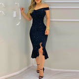 Women bandage Dress Women Sexy Evening Party Dress Off Shoulder