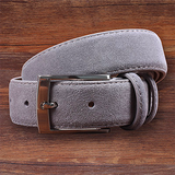 Women belt New Fashion Genuine Leather Suede Men Cowhide Belt Luxury Brand Brushed Metal Pin Buckle