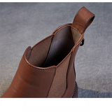 Women shoes Round head style smoke boots female sheepskin boots autumn new leather