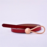 Women's Thin Leather Fashion Belt — Lacquer Finish Jeans Belt
