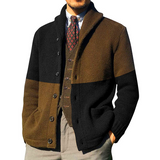 Fall/Winter Large Size Sweater Men's Block Buttons Long Sleeve knit cardigan jacket tide Men sweater