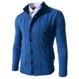 men Fall/Winter Casual Single-Breasted Stand-up Collar Cardigan Sweater Men Loose Plus Size Jacket Men Knitwear