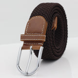 Breathable Canvas Woven Belt — Casual Fabric Waist Belt