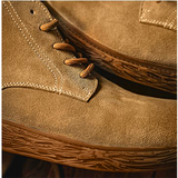 Men shoes thin breathable retro wild British style mid-top tooling boots simple trend men's shoes