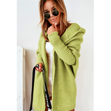 New women cardigan coat casual knitted hooded bat sleeve coat winter