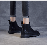 Women shoes Round head style smoke boots female sheepskin boots autumn new leather