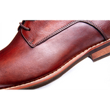 Men boots vintage polished motorcycle boots high top cowhide Chelsea boots men