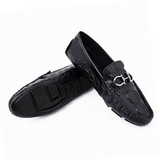 Men's Fish-Pattern Leather Business Casual Shoes