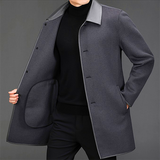 Men jacket double-sided cashmere coat men's mid-length lapel wool coat for men