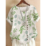 Women summer short sleeves Retro Fashion Loose Casual Short Sleeve T-Shirt Women