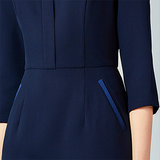 Commuter ol temperament dress new women's elegant waist thin mid-length hip step skirt