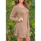 Women Causal  Short Sweater Dress Female Autumn Winter White Long Sleeve Loose knitted Sweaters Dresses