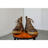 Men's High-Top Genuine Leather Snow Boots