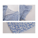 V-neck women boho floral dress summer outdoor sand beach