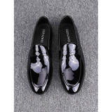 Breathable business formal leather shoes spring and summer new men's shoes shiny lazy slip-on casual shoes