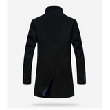 Men coat stand collar woolen coat