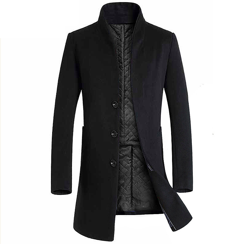 Men coat stand collar woolen coat – andikolshay Men coat stand collar woolen coat – andikolshay