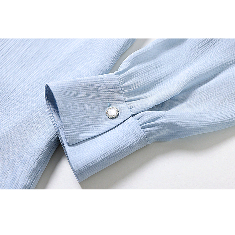 Women shirt Long Sleeve Anti-Wrinkle Ribbon Niche Top Shirt