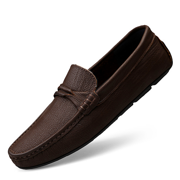 Men new style genuine leather shoes soft sole soft leather slip-on men's casual leather shoes