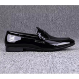 Breathable business formal leather shoes spring and summer new men's shoes shiny lazy slip-on casual shoes