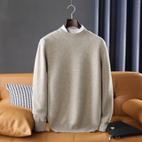 Men sweater autumn And winter thickened round neck knitted sweater 100% wool high-end business tops comfortable warm pullover