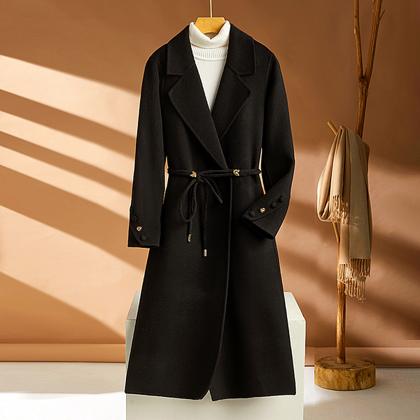 Women cashmere trench coat