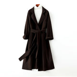 Reversible Cashmere Coat Women's Mid-length Loose Over Knee Coat