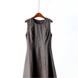 Sleeveless Waist-cinching Tank Dress For Women