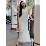 Elegant Western-style Sleeveless Womens Dress