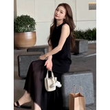 Elegant Western-style Sleeveless Womens Dress