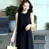 Elegant Western-style Sleeveless Womens Dress