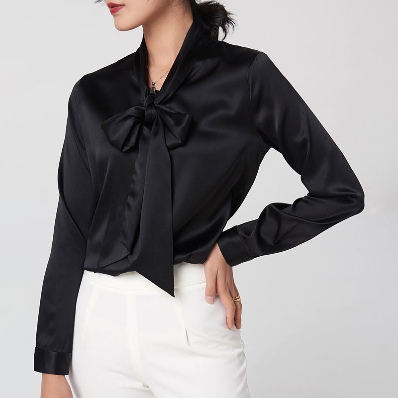 Long-Sleeve Cropped Blouse