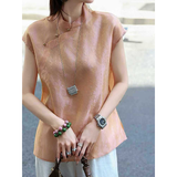 New Chinese-style Short-sleeve Top For Women