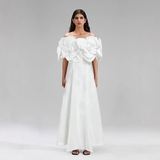 Three-dimensional Floral Slim-fit Long Dress For Women