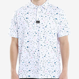 Men's Printed Golf Polo Shirt - Casual Short Sleeve Sports Top for Outdoor Activities