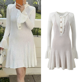 French-style Elegant Lace Knit Dress