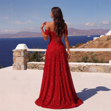 Elegant Slit Evening Gown For Banquet Hosts