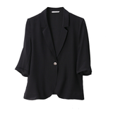 Hepburn-style Silk Womens Blazer