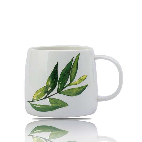 Ceramic green plants mug